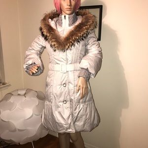 Mackage Puffer Coat Real Fur Leather Trim Medium